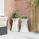 Søjle Plantekasse 2 pcs Hvid 35 x 35 x 73 cm