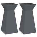 Søjle Plantekasse 2 pcs Antracit 35 x 35 x 73 cm
