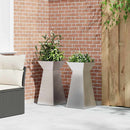 Søjle Plantekasse 2 pcs Sølv 35 x 35 x 73 cm