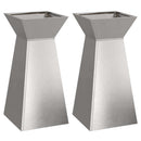 Søjle Plantekasse 2 pcs Sølv 35 x 35 x 73 cm