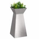 Søjle Plantekasse 2 pcs Sølv 35 x 35 x 73 cm