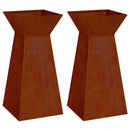 Søjle Plantekasse 2 pcs Sølv 35 x 35 x 73 cm