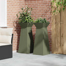 Søjle Plantekasse 2 pcs Olivengrøn 40 x 40 x 100 cm