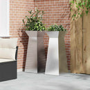Søjle Plantekasse 2 pcs Sølv 40 x 40 x 100 cm
