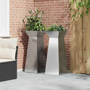 Søjle Plantekasse 2 pcs Sølv 40 x 40 x 100 cm
