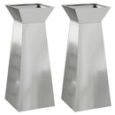Søjle Plantekasse 2 pcs Sølv 40 x 40 x 100 cm