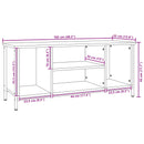 TV-skab Sort eg 102 x 35 x 45 cm Konstrueret træ