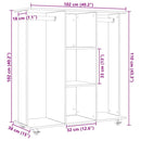 Garderobe med hjul artisan eg 102 x 38 x 110 cm Konstrueret træ