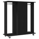 Garderobe med hylde Sort eg 102 x 38 x 110 cm Konstrueret træ