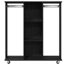 Garderobe med hylde Sort eg 102 x 38 x 110 cm Konstrueret træ