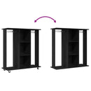 Garderobe med hylde Sort eg 102 x 38 x 110 cm Konstrueret træ
