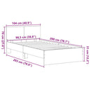 Sengestel Gammelt træ 203 x 104 x 70 cm Konstrueret træ