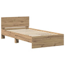 Sengeramme med sengegavl Artisan-eg 100 x 200 cm