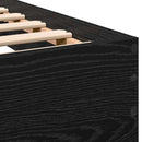 Sengestel Vægmonteret Sort eg 203 x 104 x 70 cm Konstrueret træ