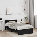 Sengestel Vægmonteret Sort eg 203 x 104 x 70 cm Konstrueret træ