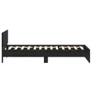 Sengestel Vægmonteret Sort eg 203 x 104 x 70 cm Konstrueret træ