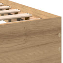 Sengeramme med sengegavl Artisan-eg 120 x 190 cm