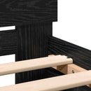 Sengestel Vægmonteret Sort eg 193 x 125 x 70 cm Konstrueret træ