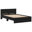 Sengestel Vægmonteret Sort eg 193 x 125 x 70 cm Konstrueret træ