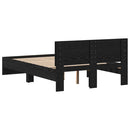 Sengestel Vægmonteret Sort eg 193 x 125 x 70 cm Konstrueret træ