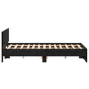 Sengestel Vægmonteret Sort eg 193 x 125 x 70 cm Konstrueret træ
