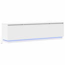 TV-skab med LED Hvid 180 x 38 x 49 cm Konstrueret træ