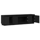 TV-skab med LED Sort eg 180 x 38 x 49 cm Konstrueret træ