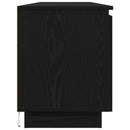 TV-skab med LED Sort eg 180 x 38 x 49 cm Konstrueret træ