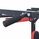 Pull Up Bar Dip Station Sort og rød 89 x 59 x 70 cm
