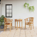 Stol 2 pcs Brun 63 x 58 x 89 cm Massiv Teaktræ