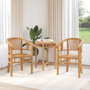 Stol 2 pcs Brun 63 x 58 x 89 cm Massiv Teaktræ