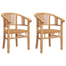 Stol 2 pcs Brun 63 x 58 x 89 cm Massiv Teaktræ