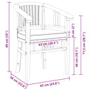 Stol 2 pcs Brun 63 x 58 x 89 cm Massiv Teaktræ