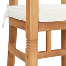 Stol med pude 2 pcs Brun 63 x 58 x 89 cm Massiv Teaktræ