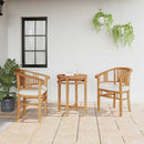 Stol med pude 2 pcs Brun 63 x 58 x 89 cm Massiv Teaktræ
