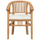Stol med pude 2 pcs Brun 63 x 58 x 89 cm Massiv Teaktræ