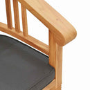 Stol med pude 2 pcs Brun 63 x 58 x 89 cm Massiv Teaktræ