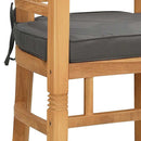 Stol med pude 2 pcs Brun 63 x 58 x 89 cm Massiv Teaktræ