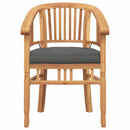 Stol med pude 2 pcs Brun 63 x 58 x 89 cm Massiv Teaktræ