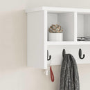 Vægmonteret Jakkeholder Hvid 50 x 16 x 26 cm Konstrueret træ
