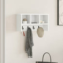 Vægmonteret Jakkeholder Hvid 50 x 16 x 26 cm Konstrueret træ