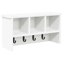 Vægmonteret Jakkeholder Hvid 50 x 16 x 26 cm Konstrueret træ