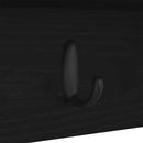 Vægmonteret Jakkeholder Sort eg 50 x 16 x 26 cm Konstrueret træ