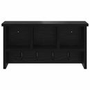 Vægmonteret Jakkeholder Sort eg 50 x 16 x 26 cm Konstrueret træ