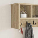 Vægmonteret Jakkeholder med hylde Sonoma eg 50 x 16 x 26 cm