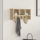 Vægmonteret Jakkeholder med hylde Sonoma eg 50 x 16 x 26 cm