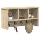 Vægmonteret Jakkeholder med hylde Sonoma eg 50 x 16 x 26 cm