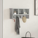 Vægmonteret Jakkeholder med hylde Beton Grå 50 x 16 x 26 cm