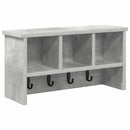 Vægmonteret Jakkeholder med hylde Beton Grå 50 x 16 x 26 cm