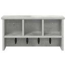 Vægmonteret Jakkeholder med hylde Beton Grå 50 x 16 x 26 cm